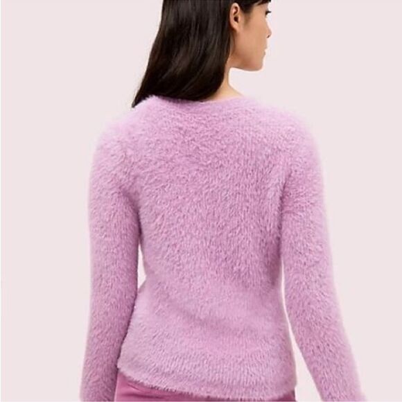 Kate Spade Fuzzy Crewneck Lilac Sweater - Picture 3 of 8